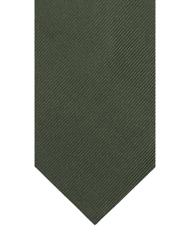 Profuomo stropdas groen effen 100% zijde