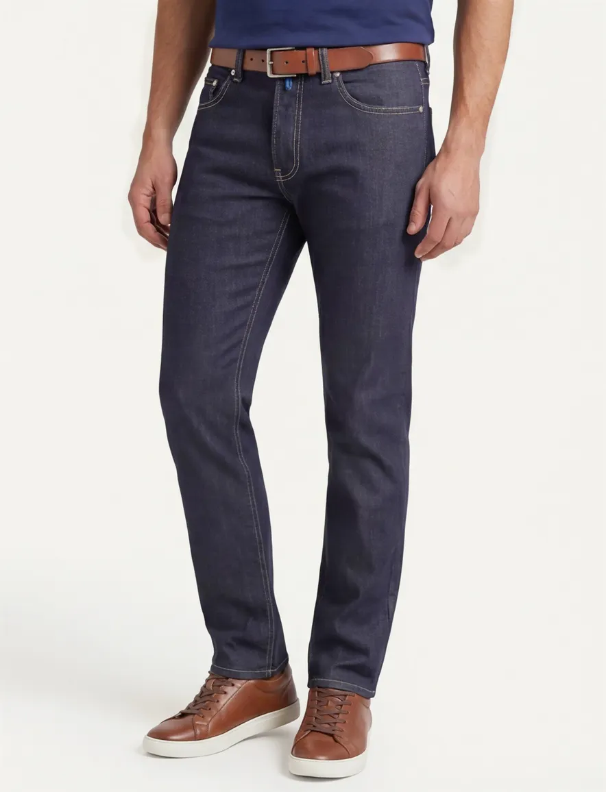 Pierre Cardin Lyon Tapered Futureflex donkerblauw 5-pocket Big