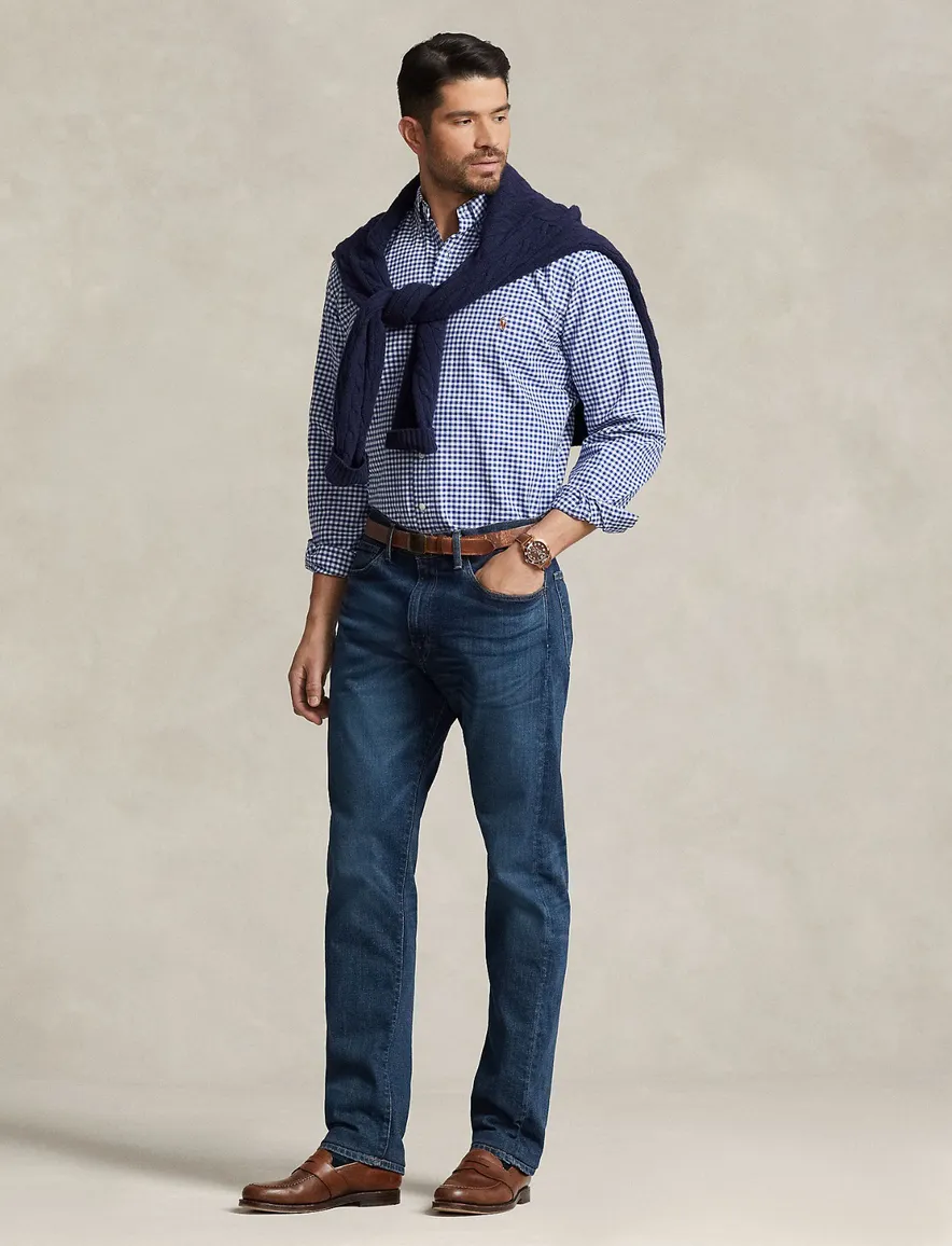 Polo Ralph Lauren Big & Tall overhemd blauw/ wit geruit button-down