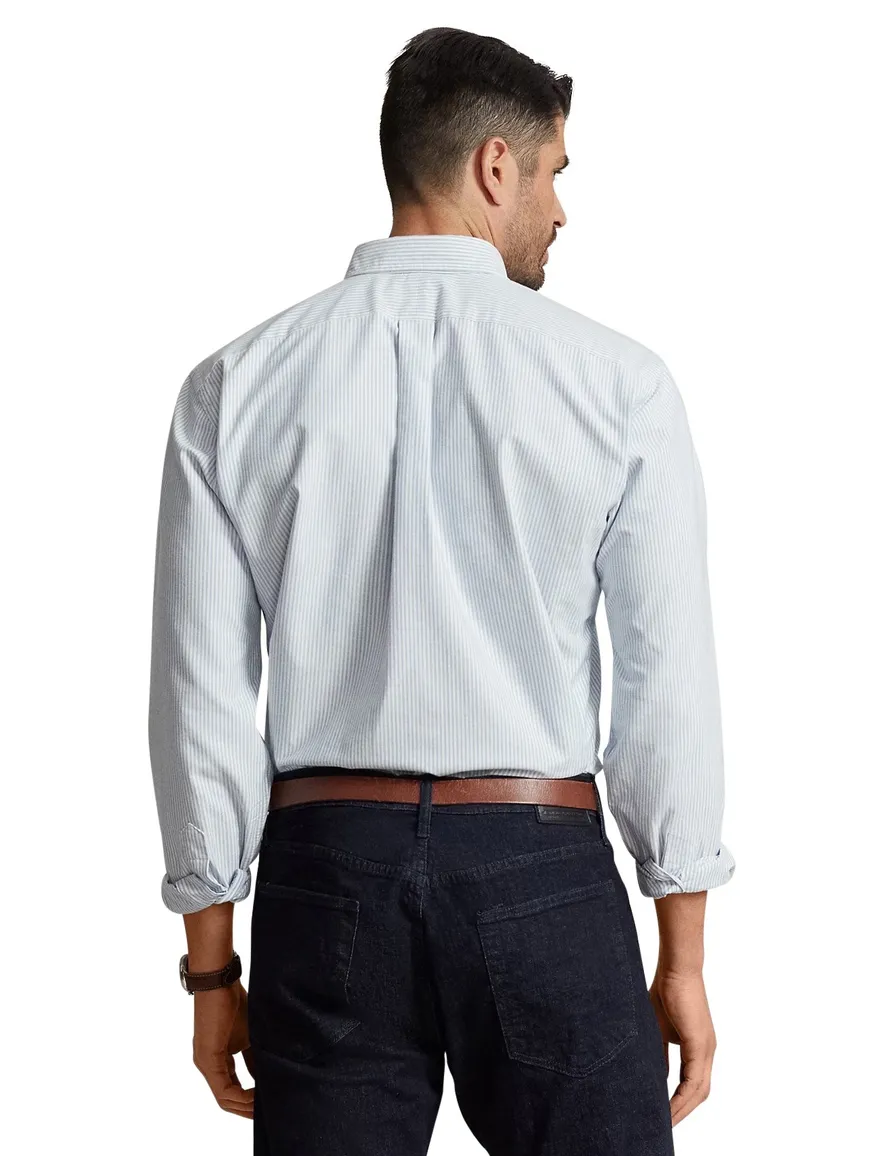 Polo Ralph Lauren Big & Tall overhemd blauw/ wit gestreept