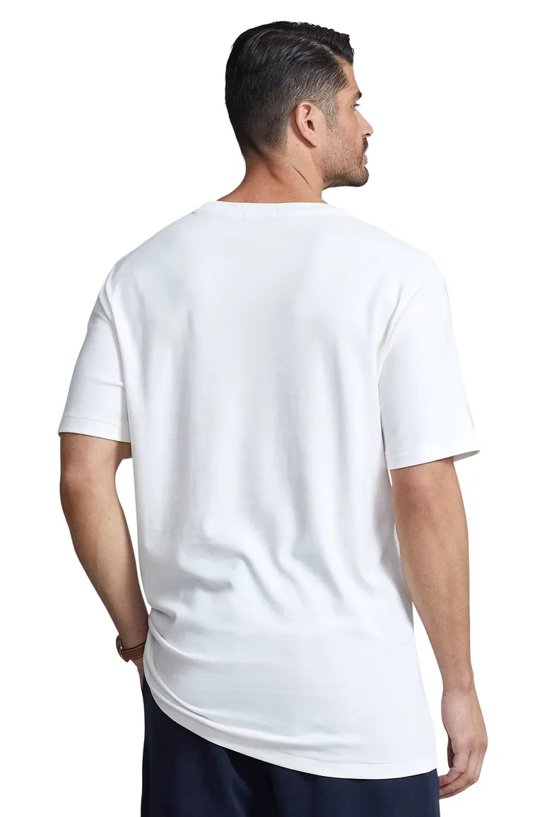 Polo Ralph Lauren t-shirt Big & Tall wit effen