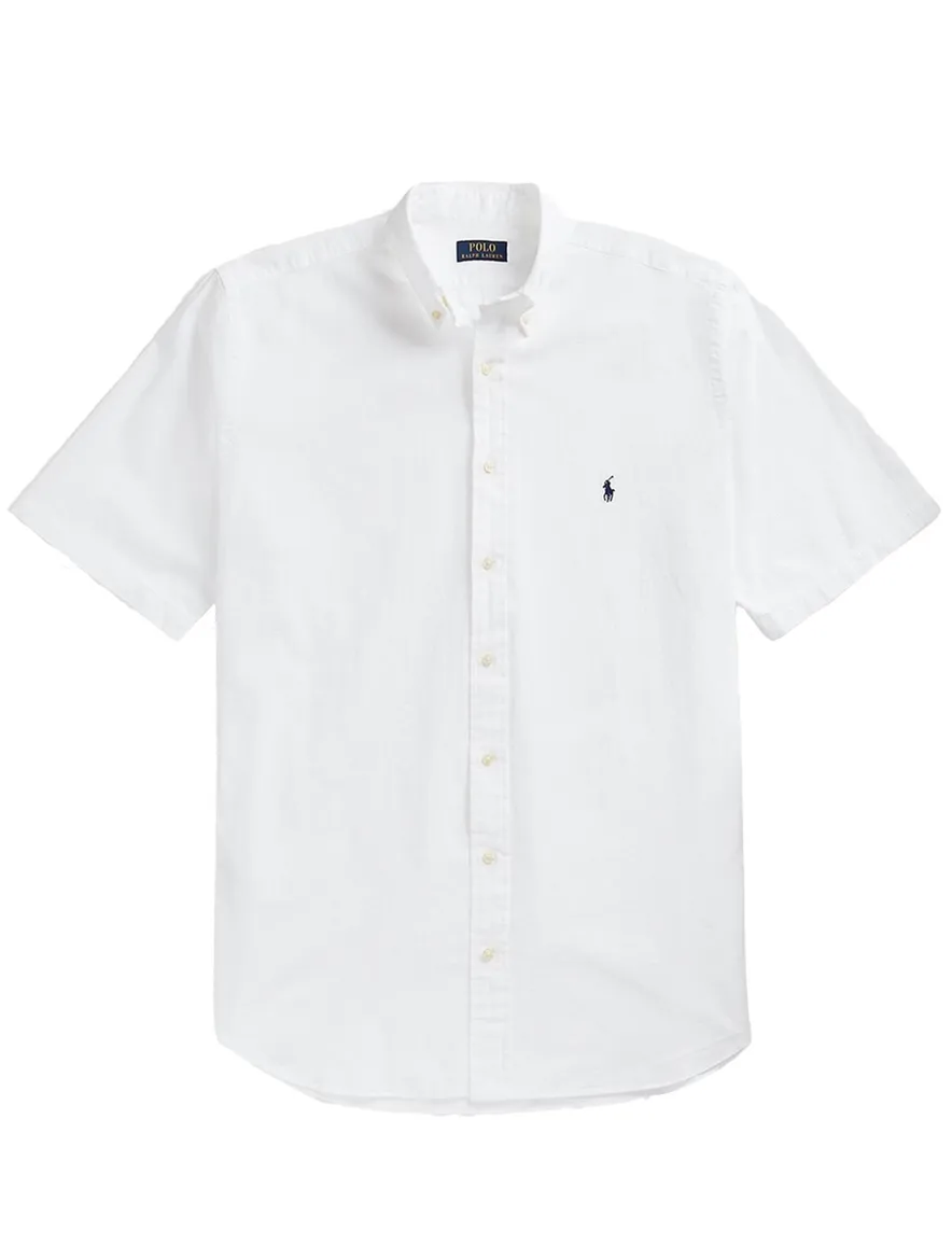 Big & Tall Polo Ralph Lauren overhemd korte mouw uni