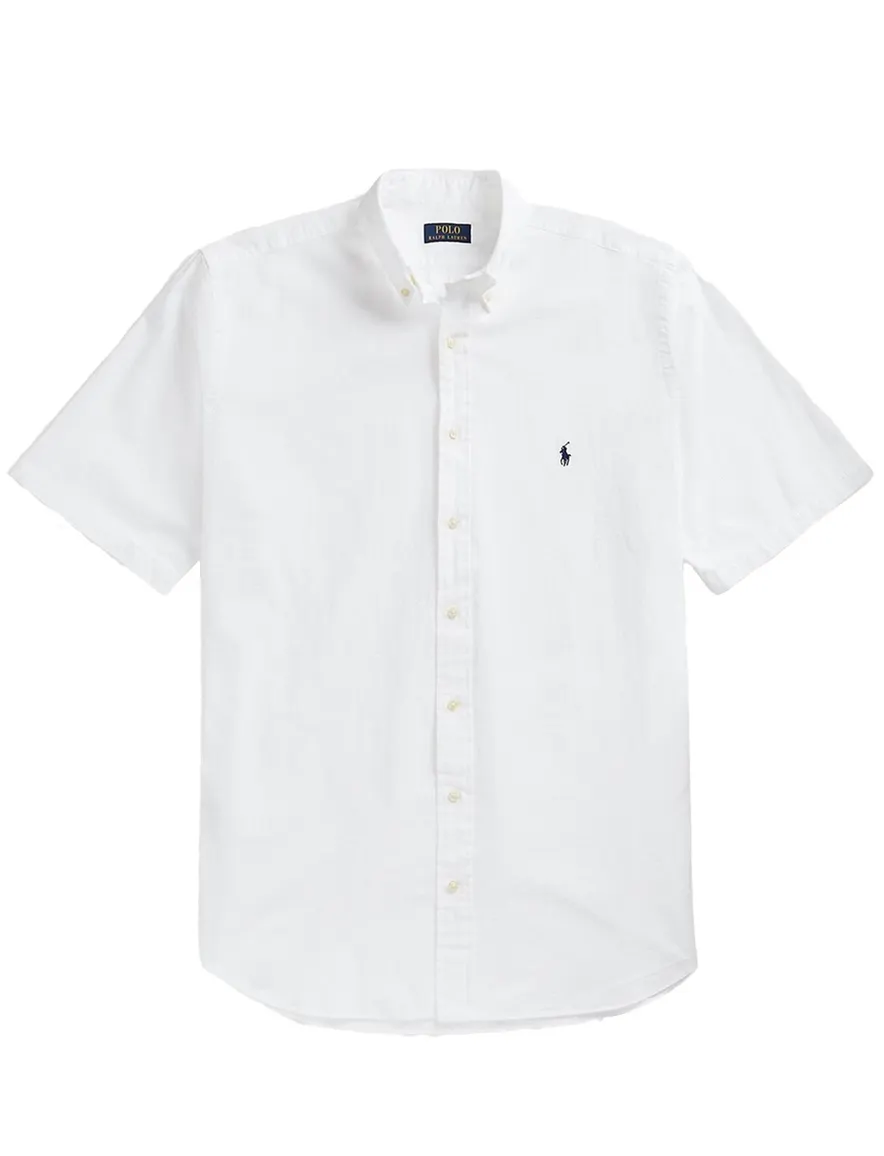 Big & Tall Polo Ralph Lauren overhemd korte mouw uni