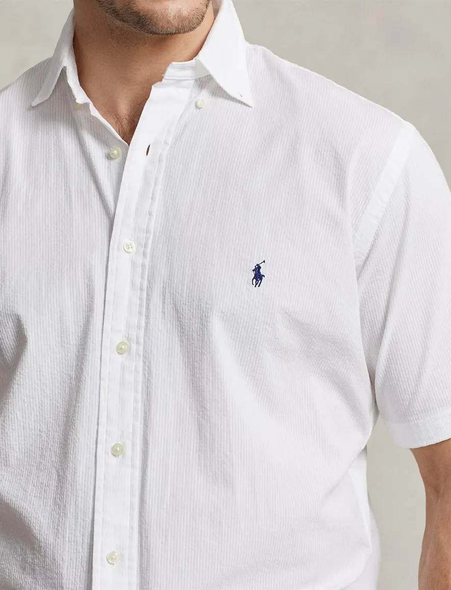 Big & Tall Polo Ralph Lauren overhemd korte mouw uni