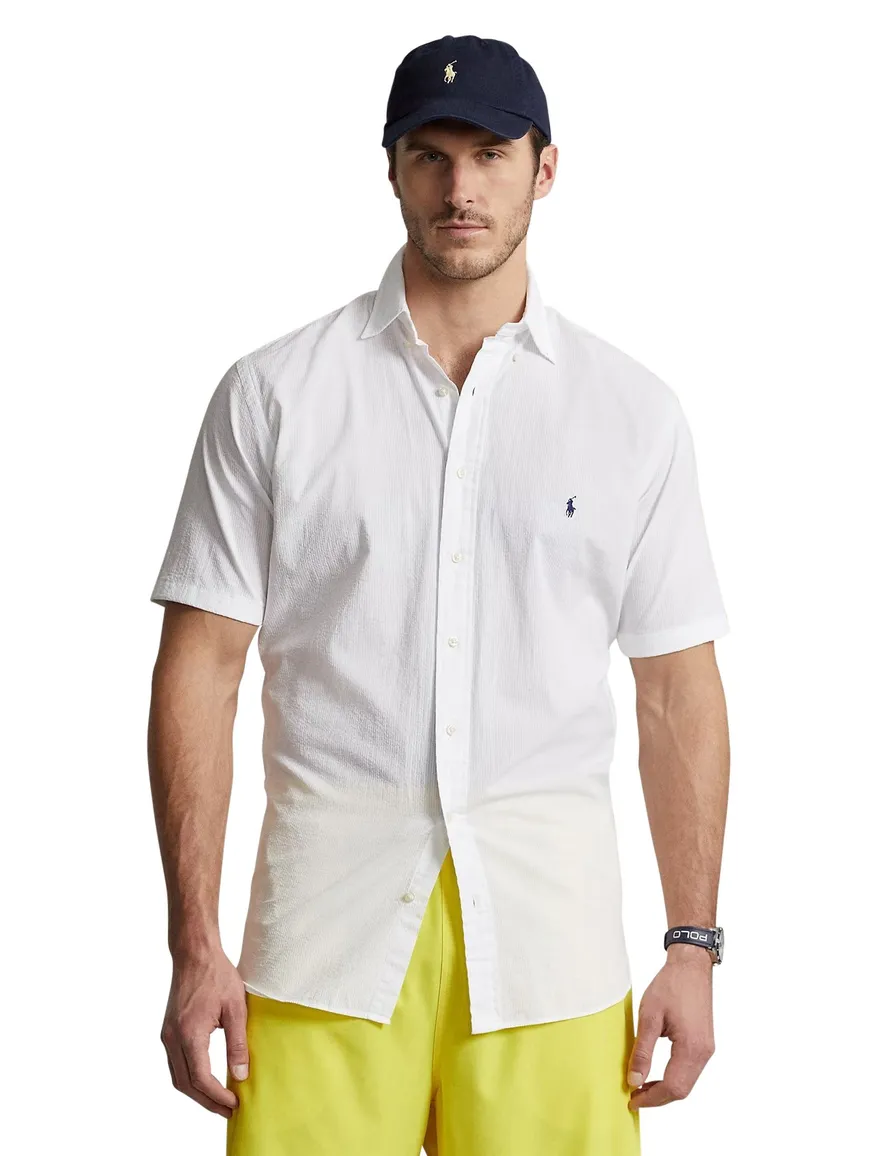 Big & Tall Polo Ralph Lauren overhemd korte mouw uni