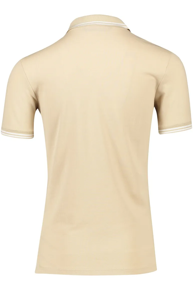 Airforce polo double stripe slim fit effen beige