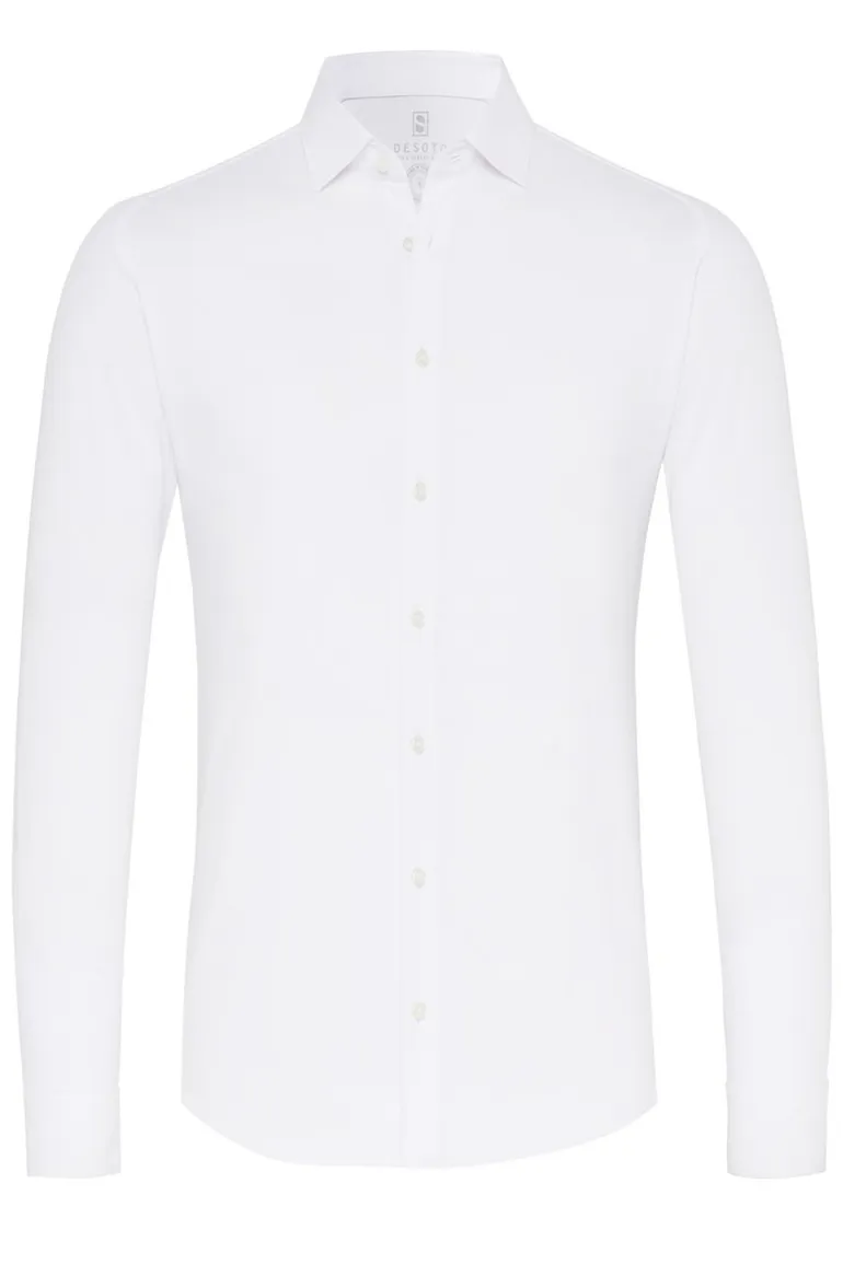 Desoto business overhemd wit slim fit effen katoen