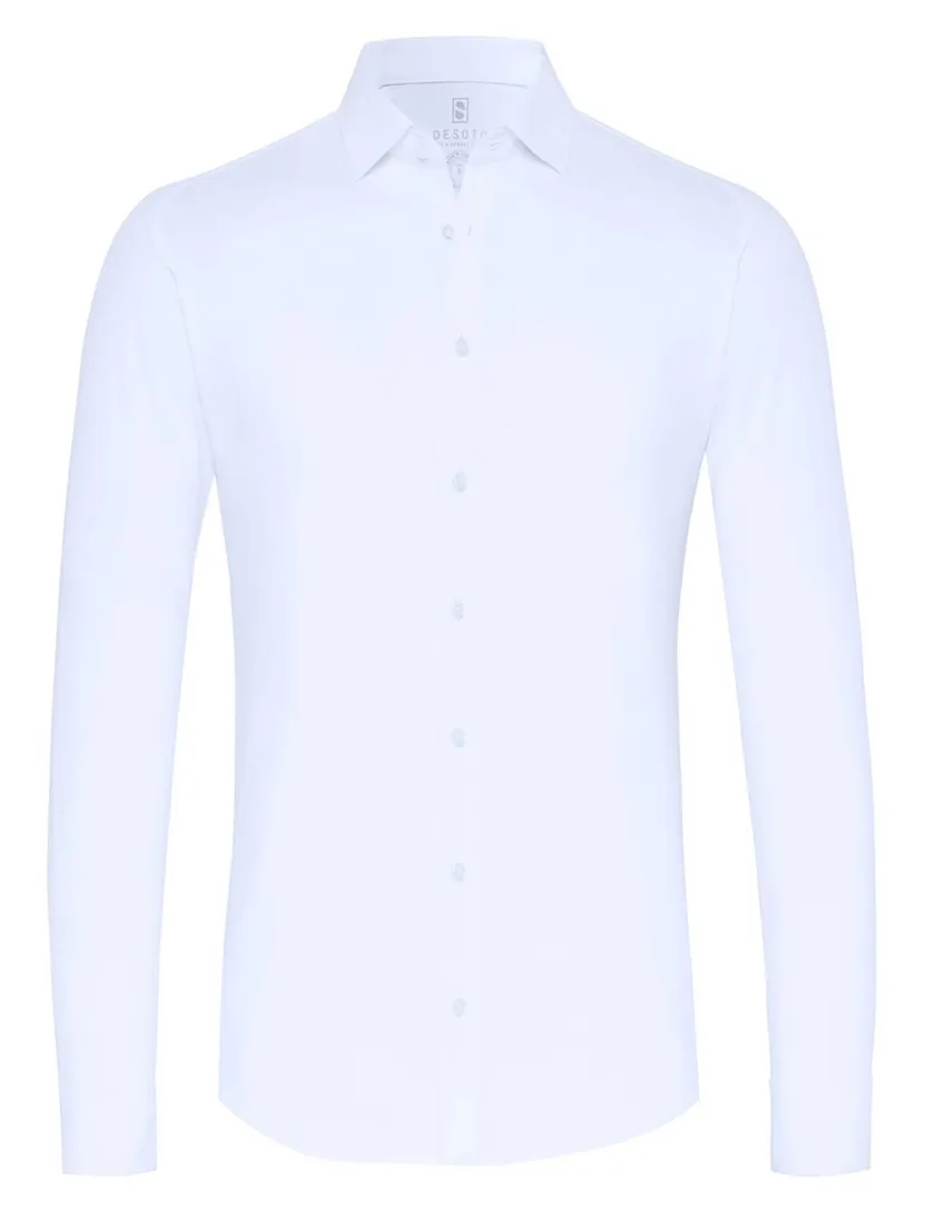 Desoto overhemd business lichtblauw effen katoen slim fit
