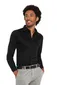 business overhemd Desoto zwart effen katoen slim fit