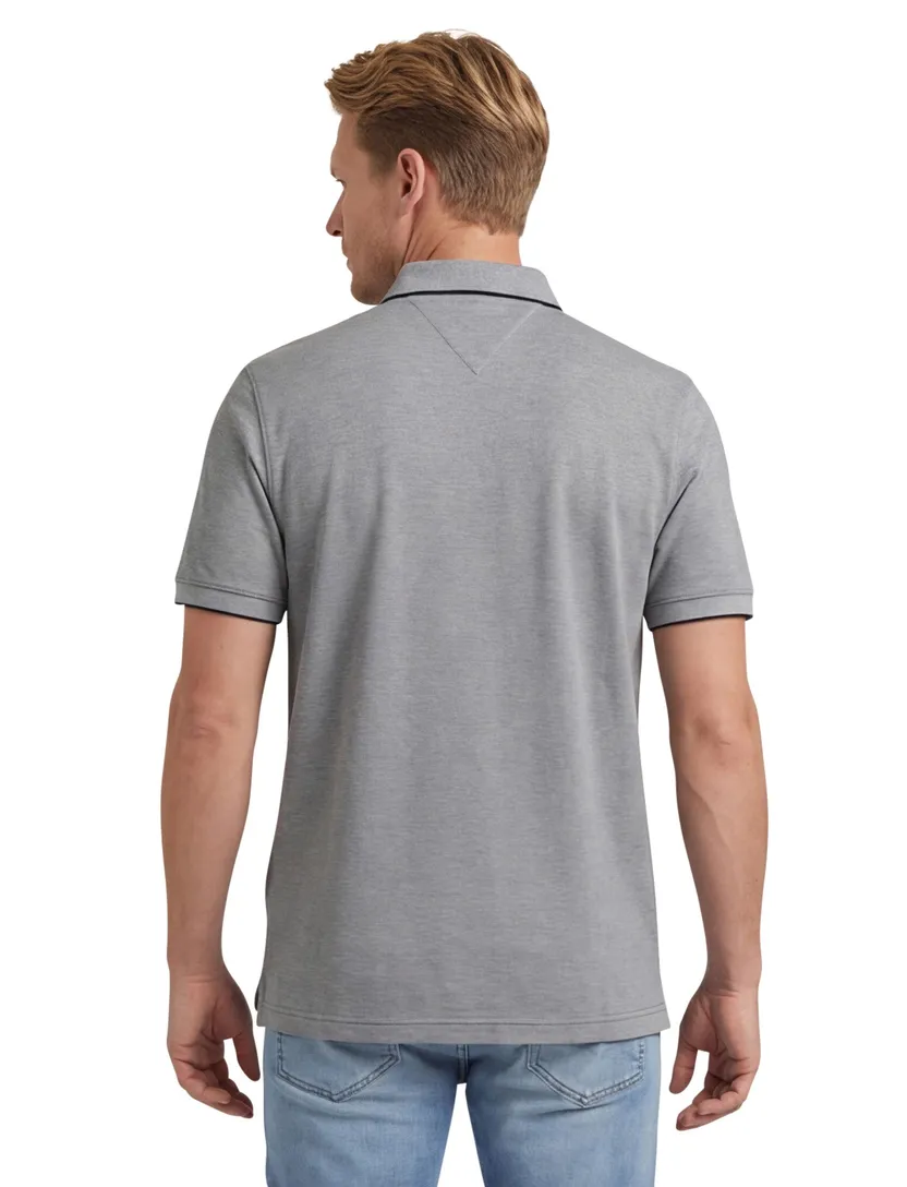 Tommy Hilfiger polo grijs wijde fit katoen
