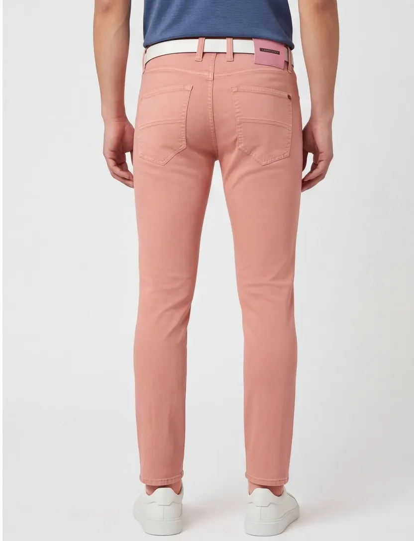 Tramarossa jeans roze effen katoen Leonardo