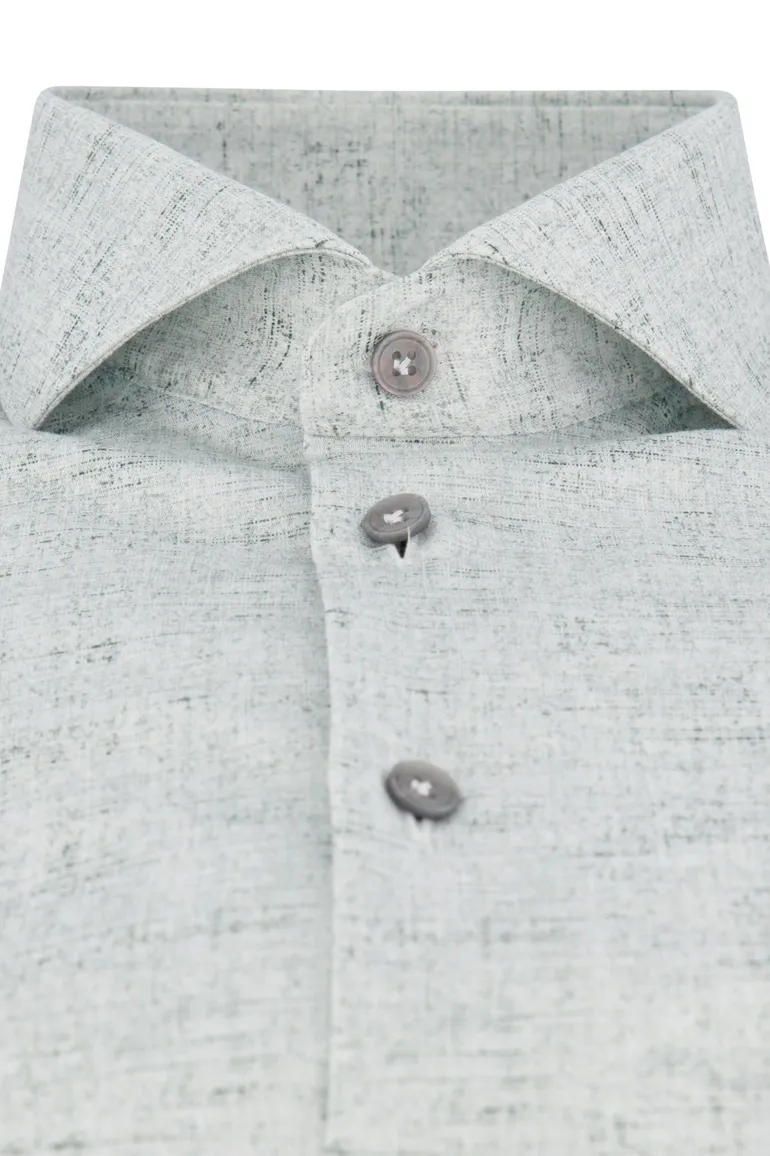 John Miller business overhemd John Miller Tailored Fit normale fit groen geprint katoen
