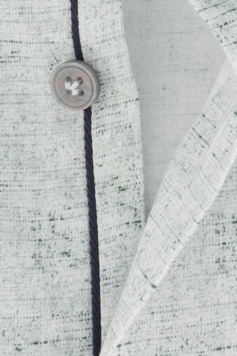 John Miller business overhemd John Miller Tailored Fit normale fit groen geprint katoen