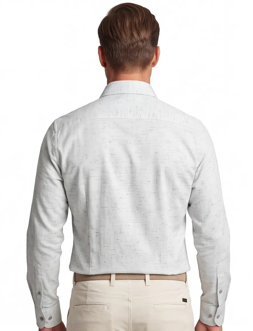 John Miller business overhemd John Miller Tailored Fit normale fit groen geprint katoen