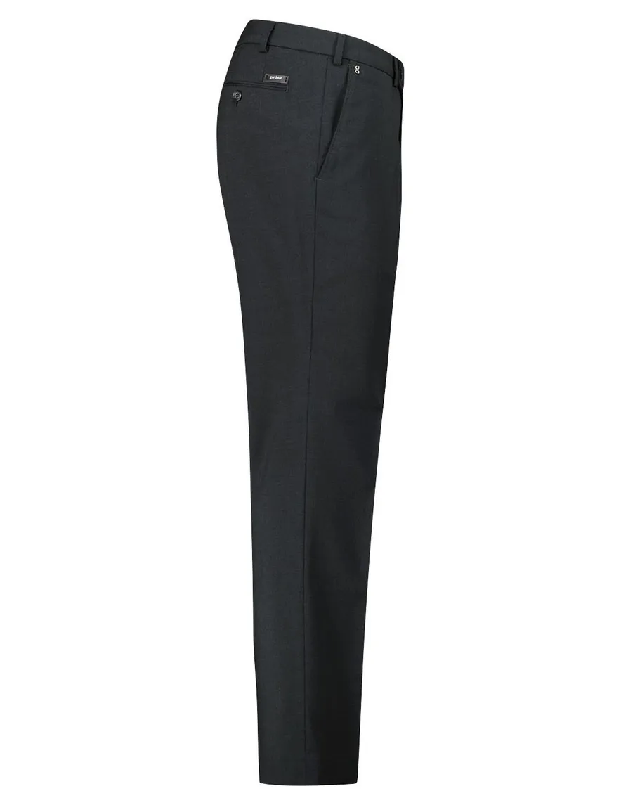 Gardeur katoenen broek grijs effen