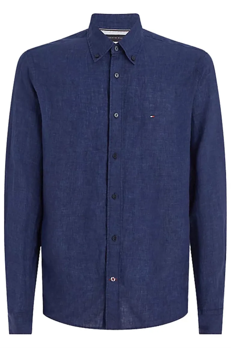 Tommy Hilfiger overhemd donkerblauw big & tall linnen