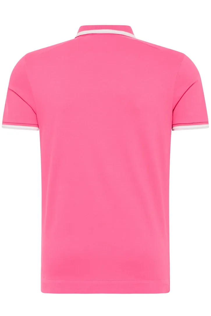Blue Industry polo roze 4 knoops effen katoen slim fit