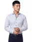 casual overhemd Blue Industry lichtblauw geprint katoen slim fit