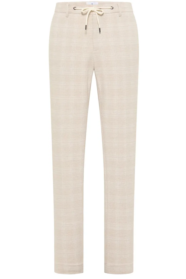 Blue Industry chino slim fit beige geruit mix en match