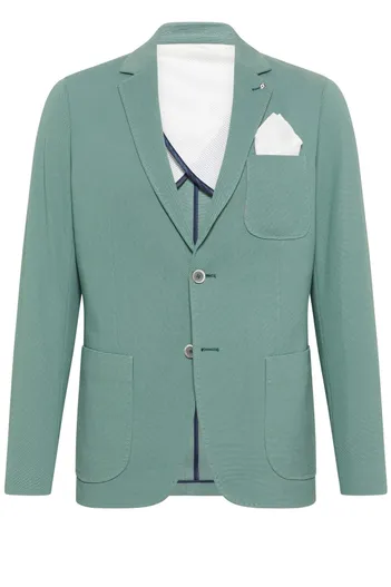 Blue Industry Blue Industry colbert mix & match groen borstzak effen katoen slim fit