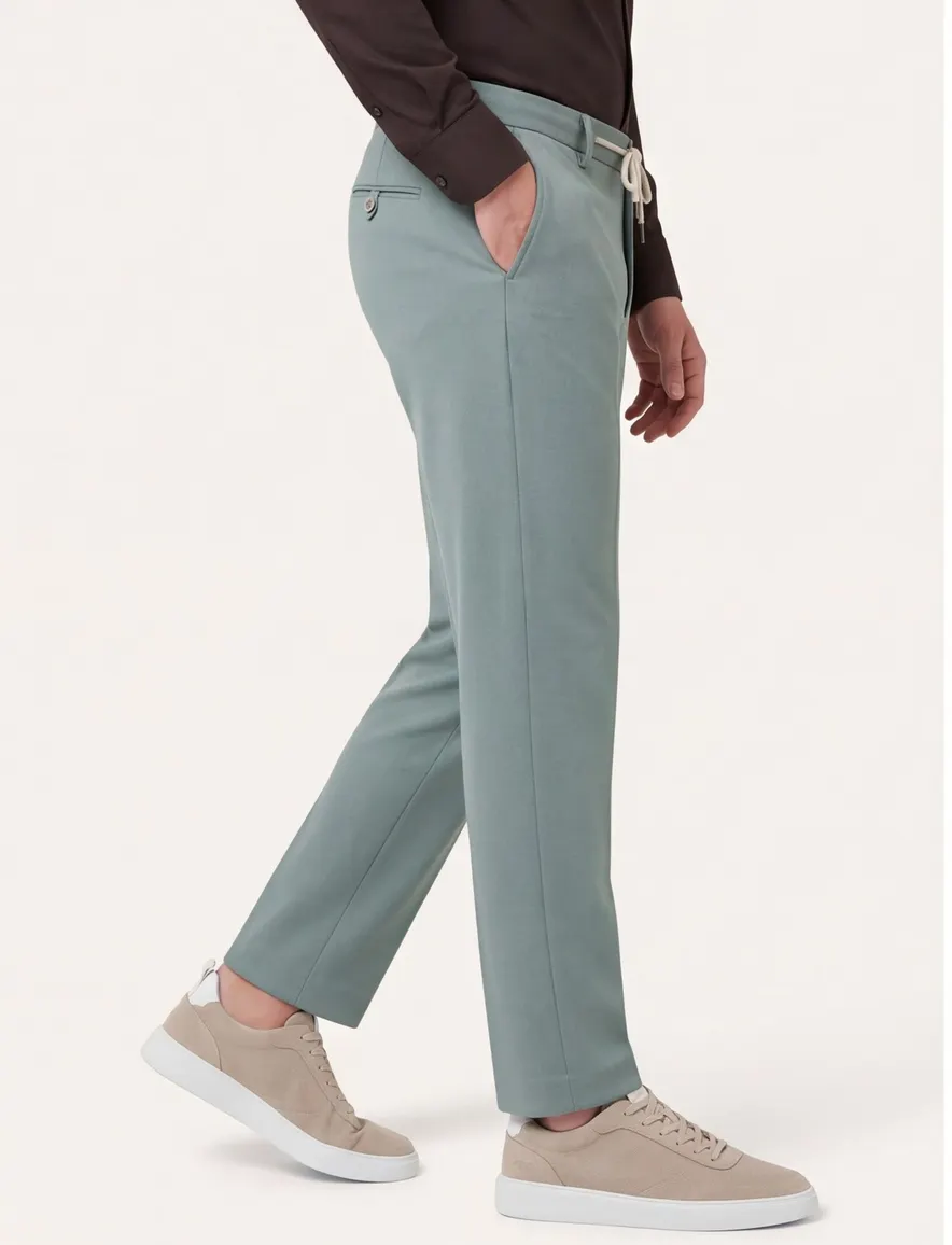 Blue Industry chino blauw effen slim fit mix en match
