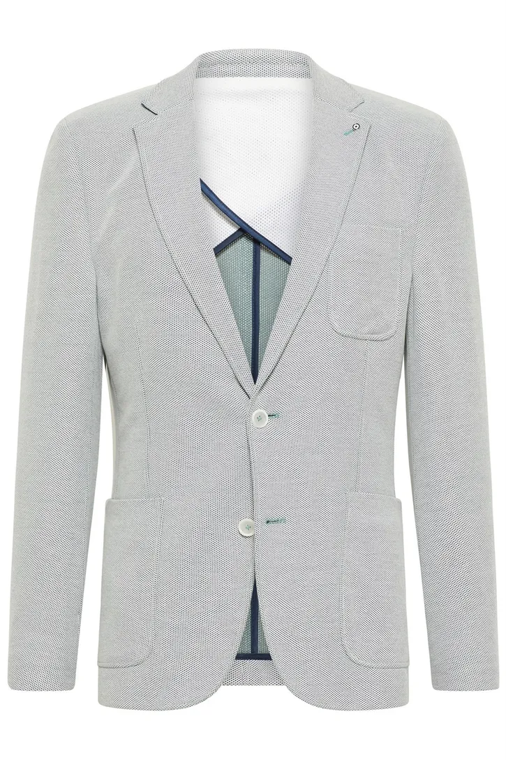 Blue Industry colbert zakken slim fit lichtgroen effen