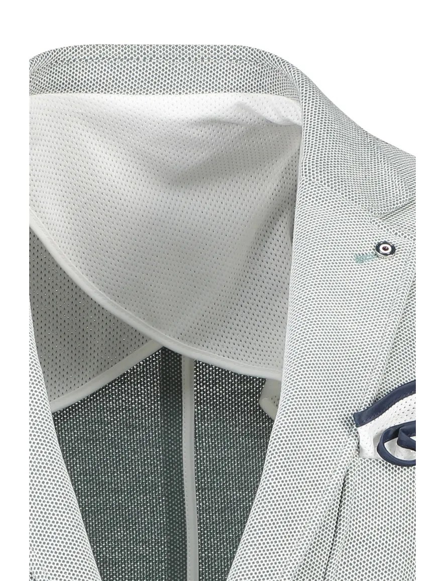 colbert Blue Industry slim fit groen effen
