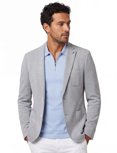 Blue Industry Blue Industry colbert zakken slim fit lichtgroen effen