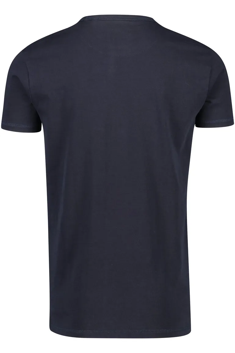 Butcher of Blue t-shirt donkerblauw effen 100% katoen