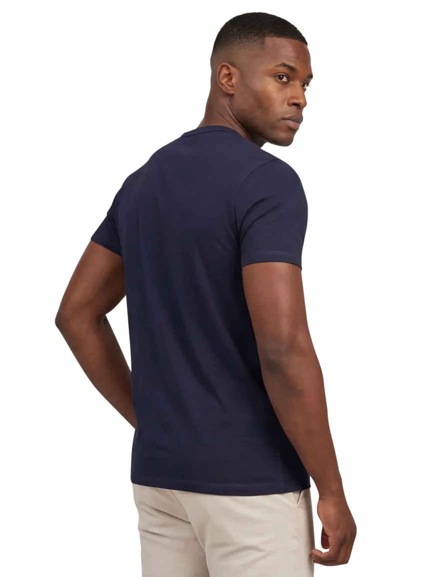 Butcher of Blue t-shirt donkerblauw effen 100% katoen