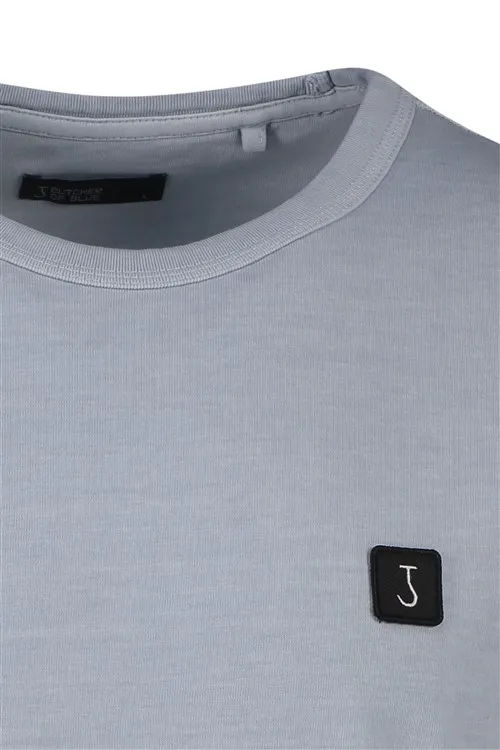 shirt lichtblauw Butcher of blue effen katoen