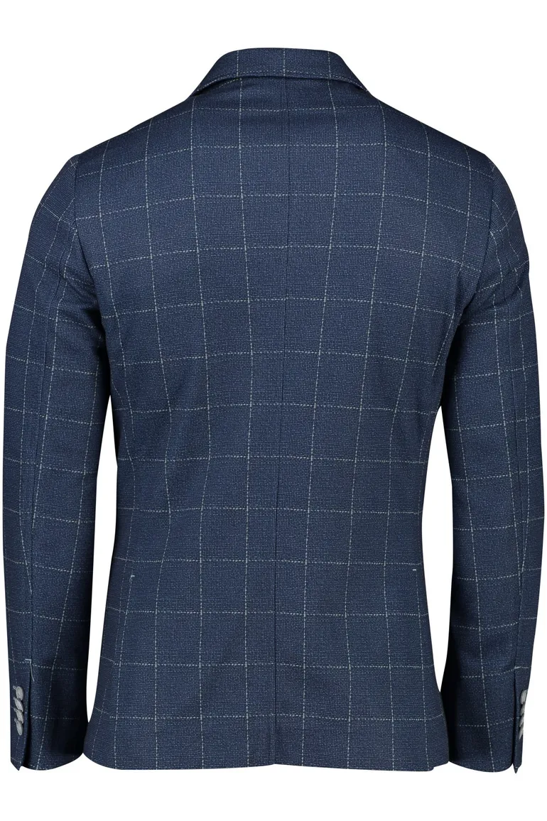 Blue Industry colbert blauw geruit
