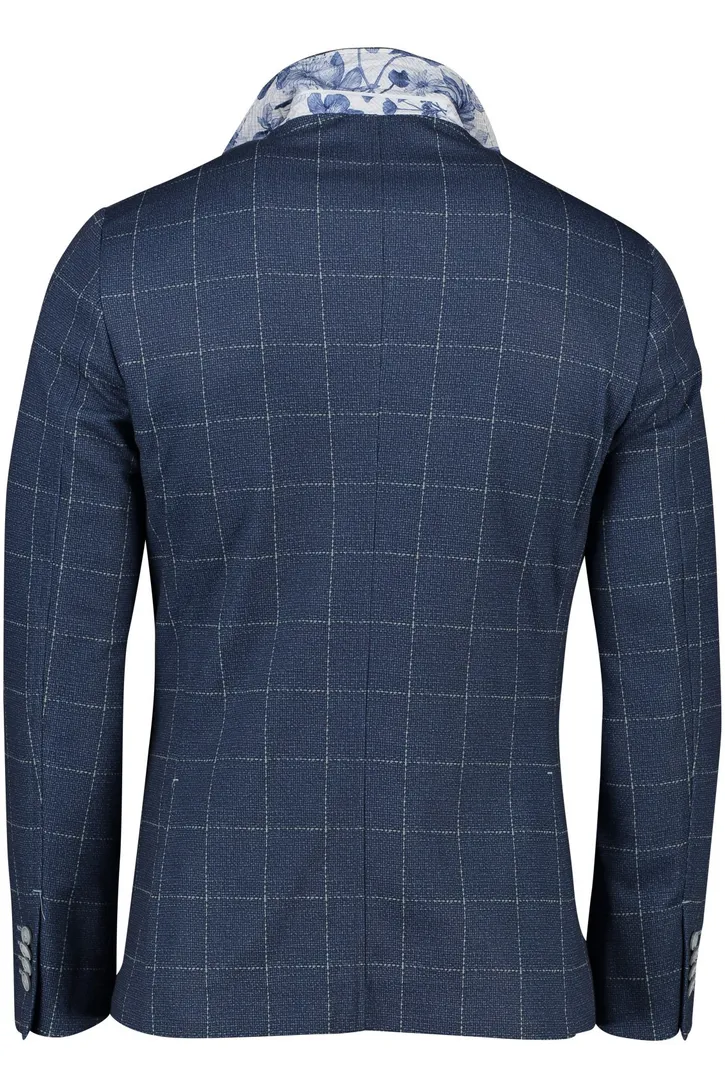 Blue Industry colbert blauw geruit