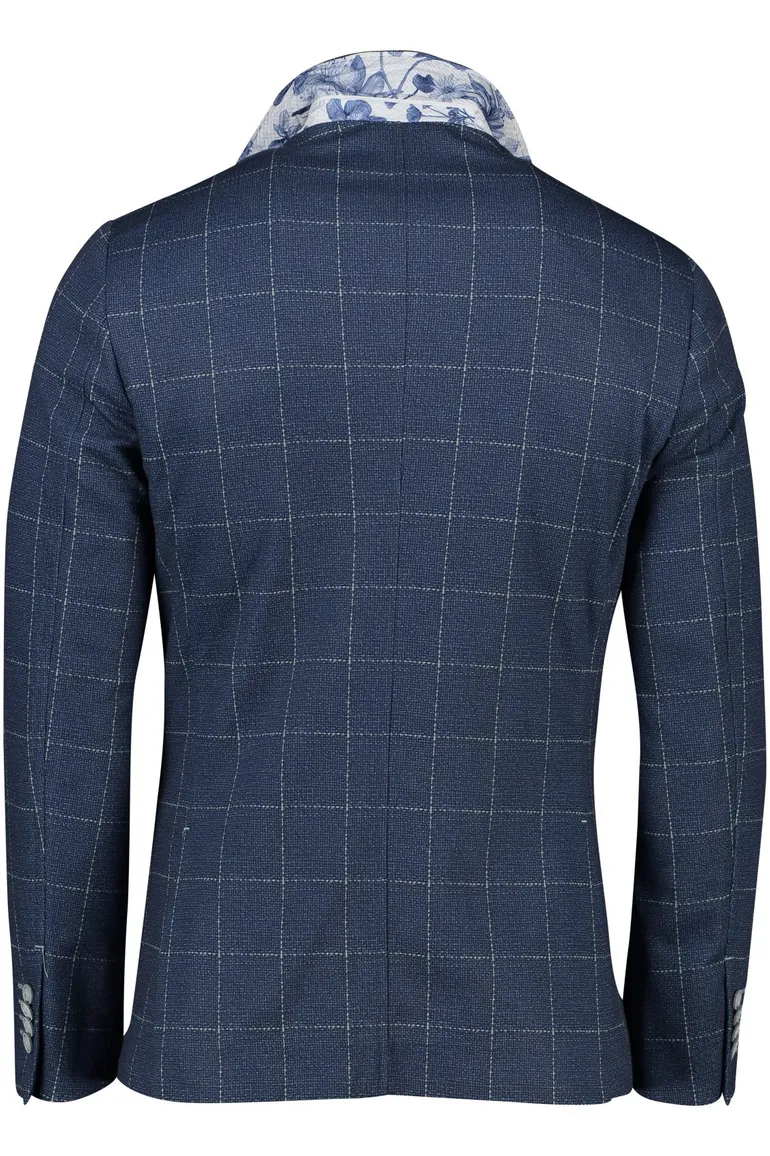 Blue Industry colbert blauw geruit