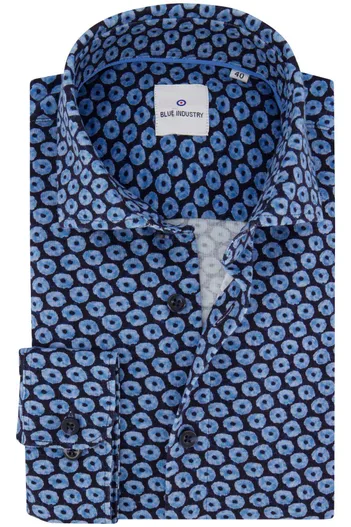 Blue Industry Blue Industry overhemd blauw slim fit lichtblauw
