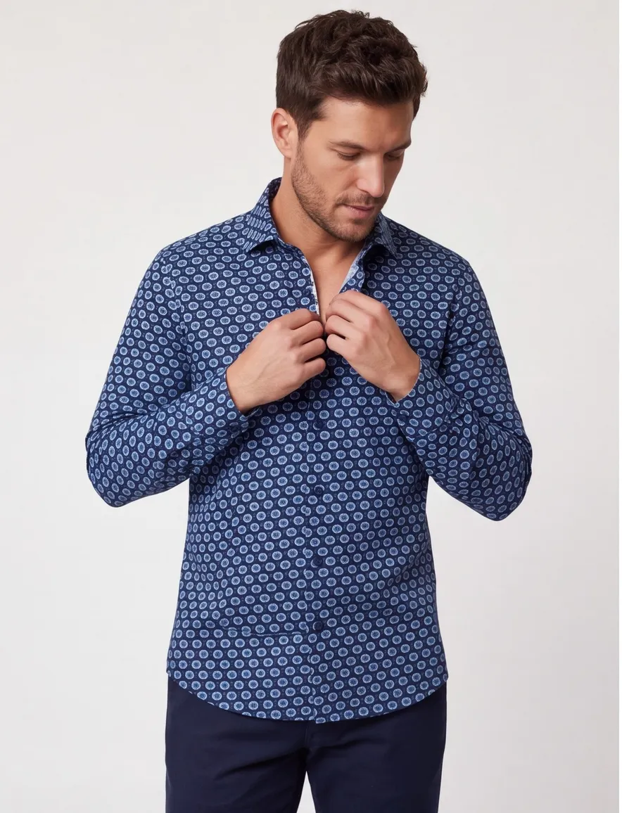 Blue Industry overhemd blauw slim fit lichtblauw