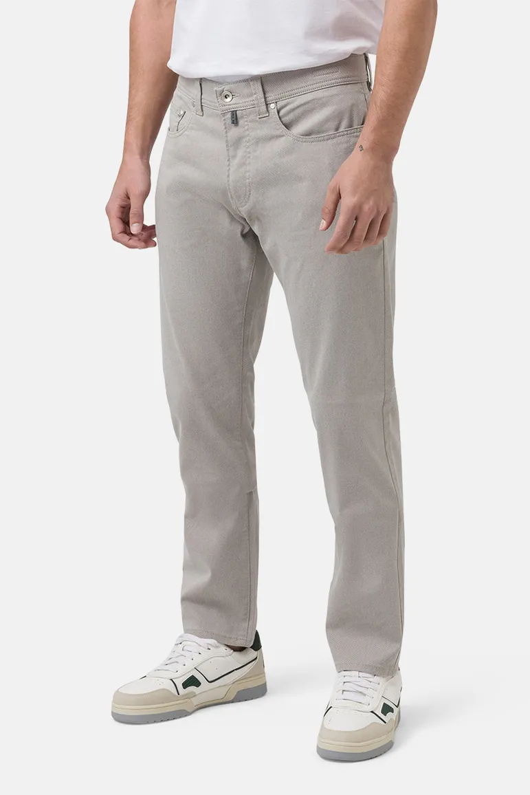 Pierre Cardin 5-pocket broek grijs Lyon Tapered