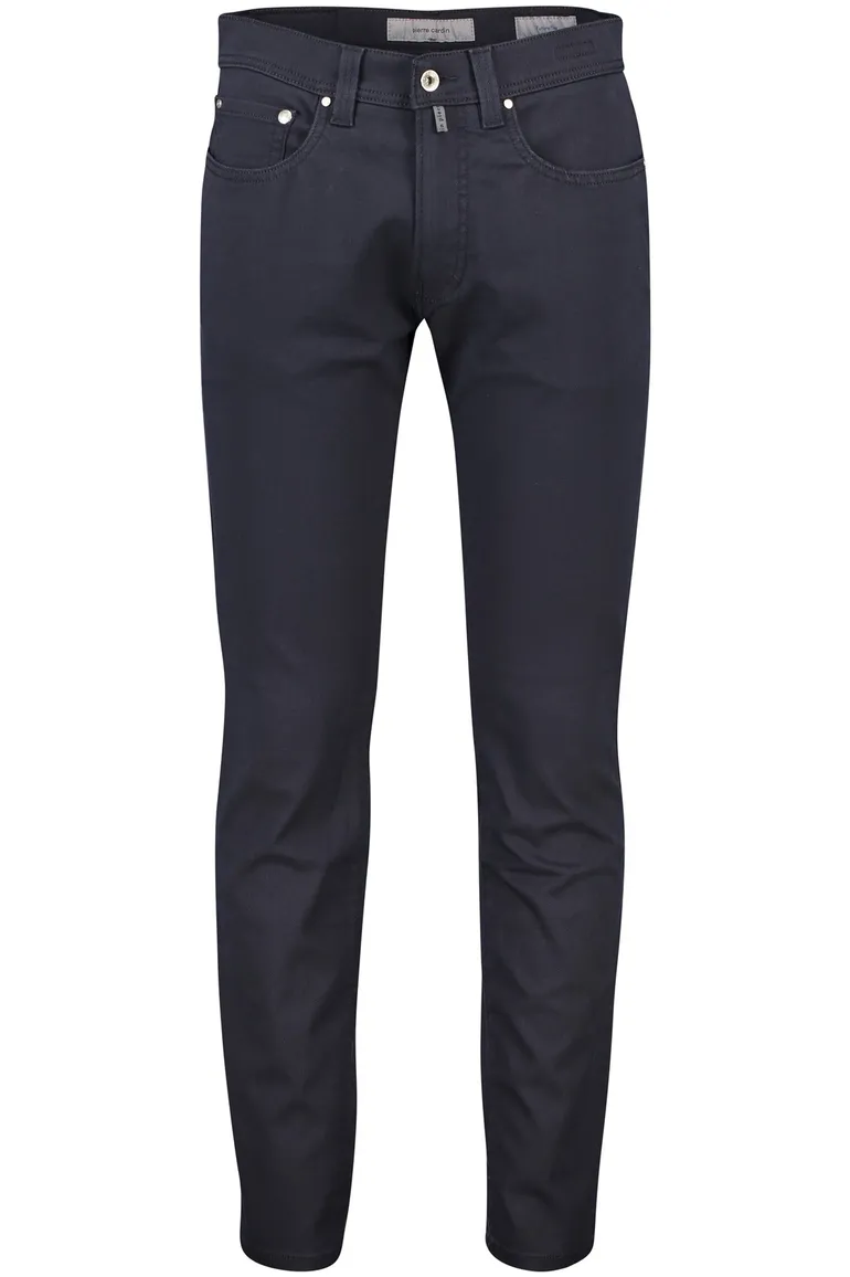 jeans Pierre Cardin donkerblauw effen Lyon Tapered fit