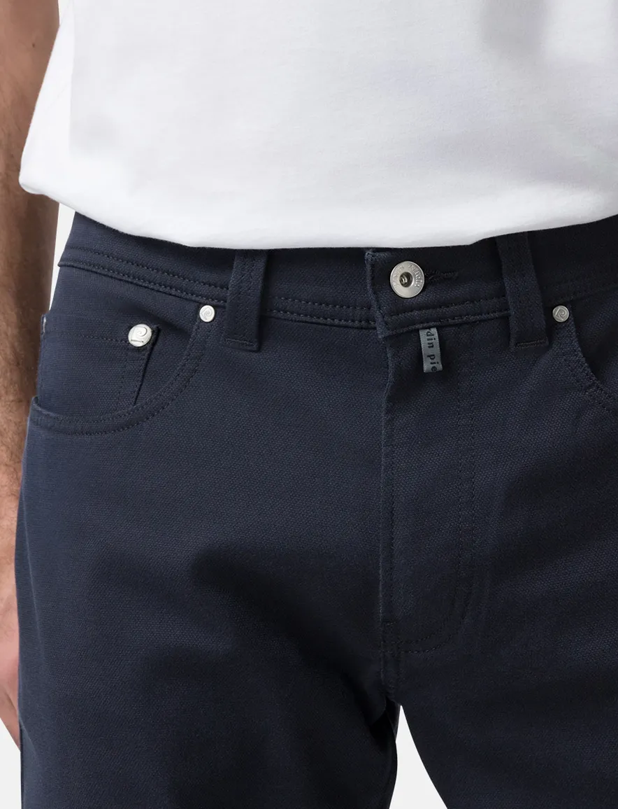jeans Pierre Cardin donkerblauw effen Lyon Tapered fit