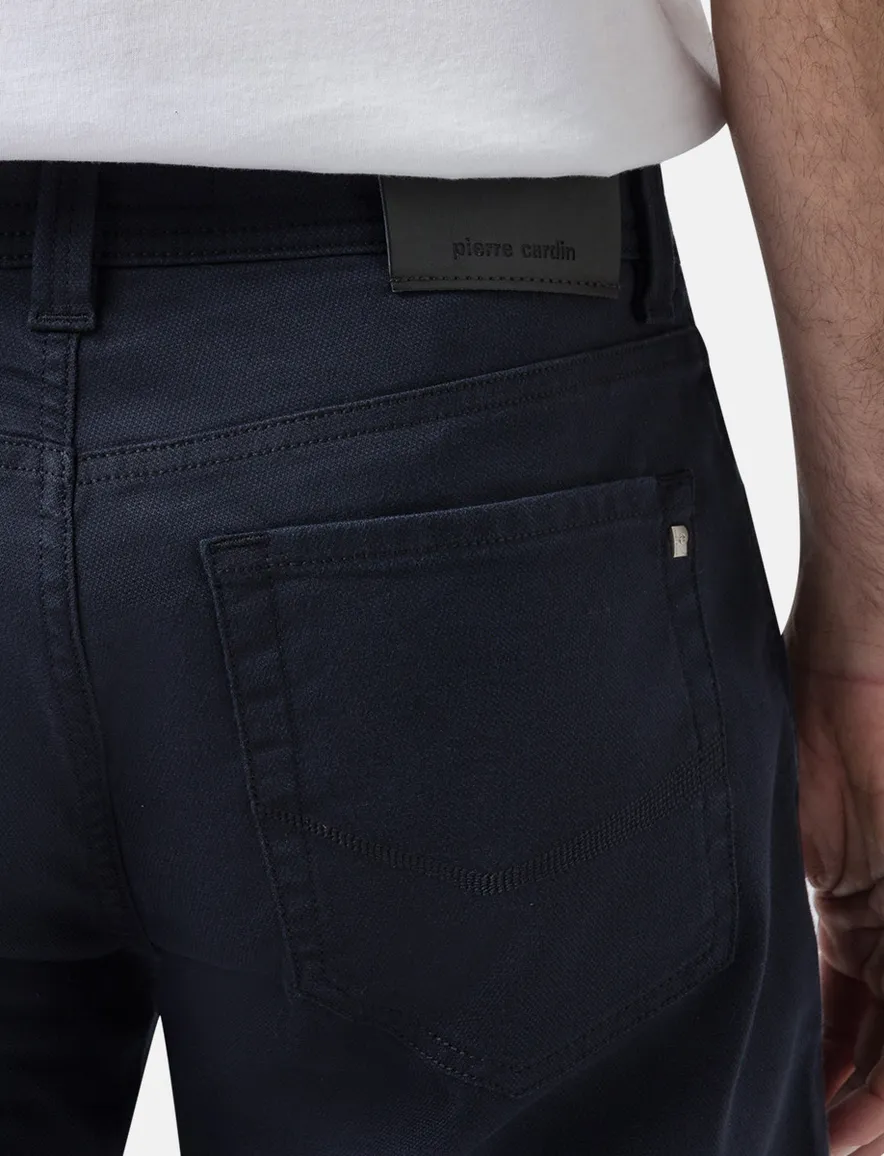 jeans Pierre Cardin donkerblauw effen Lyon Tapered fit