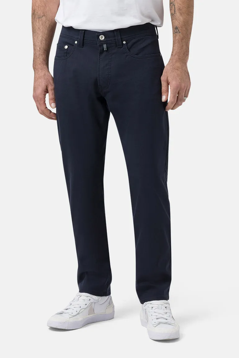 jeans Pierre Cardin donkerblauw effen Lyon Tapered fit