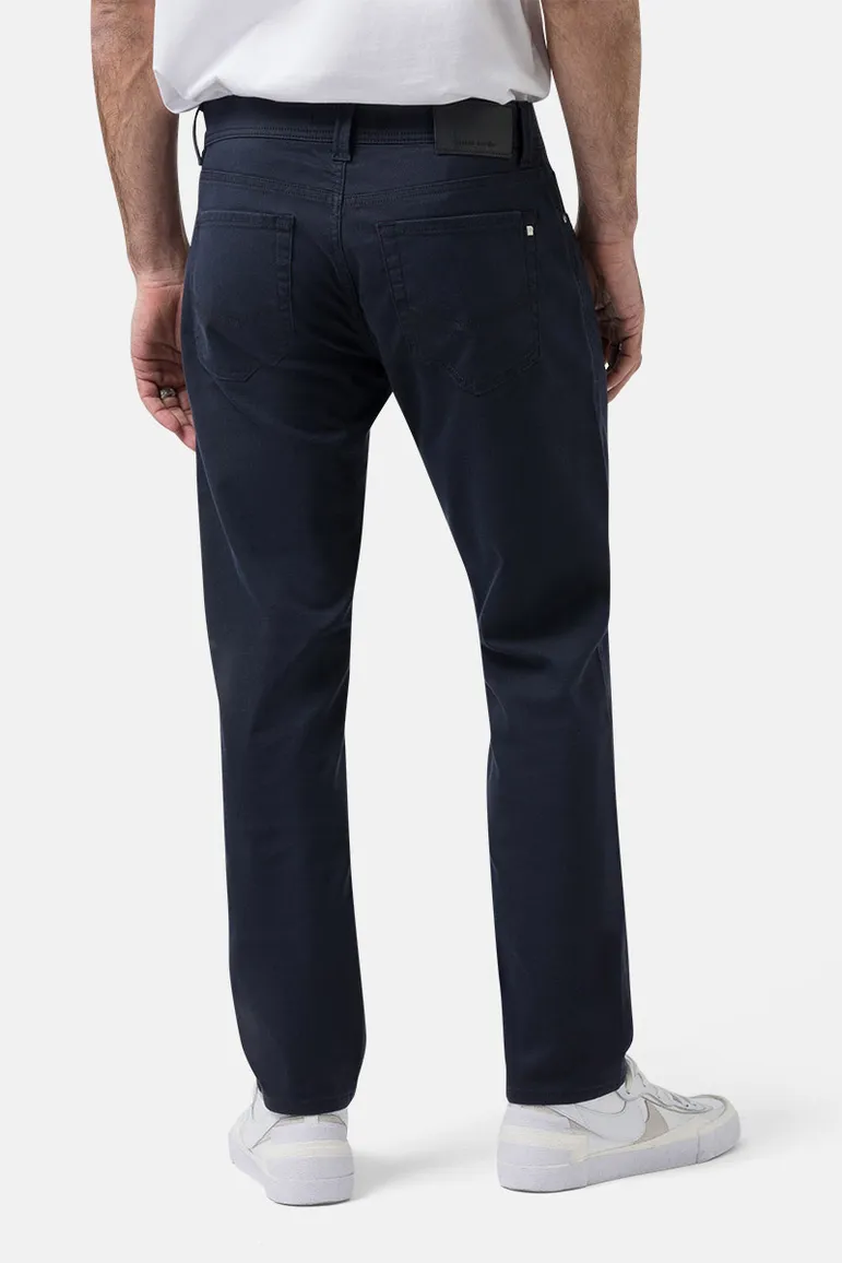 jeans Pierre Cardin donkerblauw effen Lyon Tapered fit