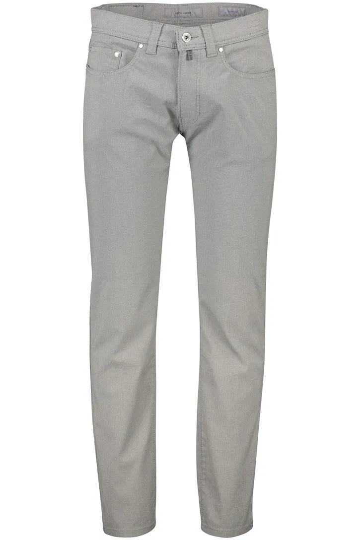 Pierre Cardin Lyon Tapered Fit taupe 5-pocket broek