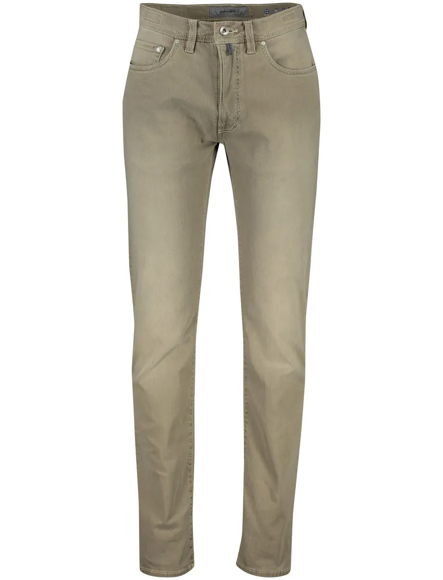 jeans Pierre Cardin bruin effen Lyon