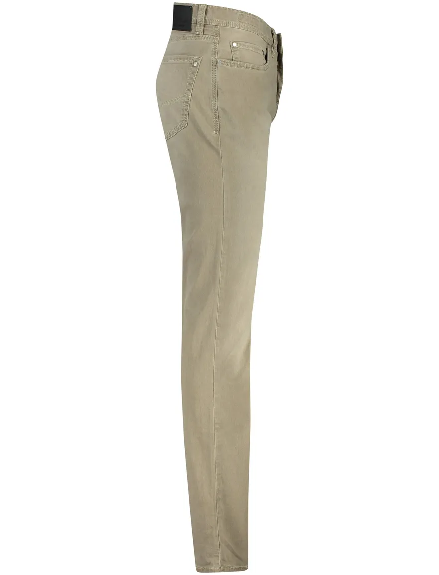jeans Pierre Cardin bruin effen Lyon