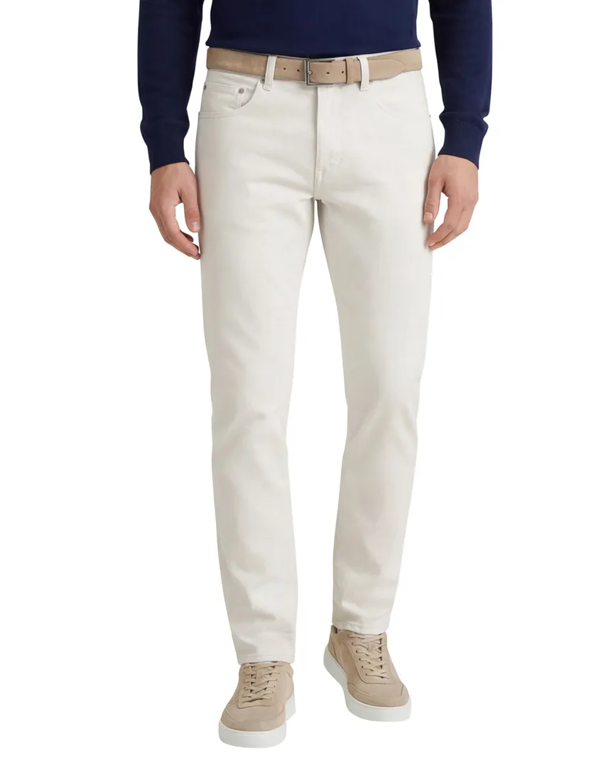 Pierre Cardin jeans wit effen Lyon tapered