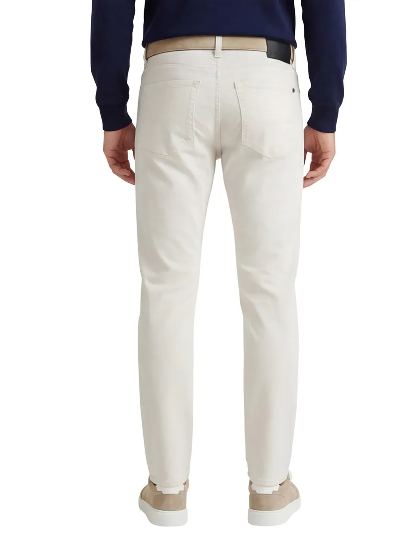 Pierre Cardin jeans wit effen Lyon tapered