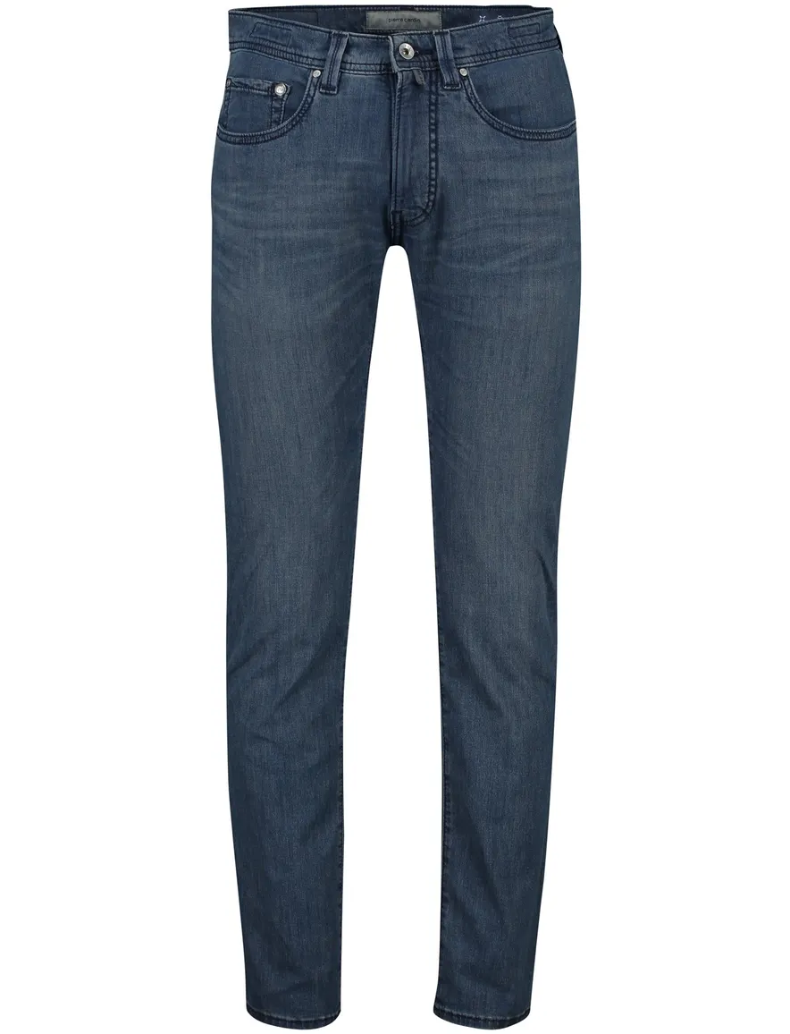 Pierre Cardin jeans blauw effen katoen Lyon Tapered Fit