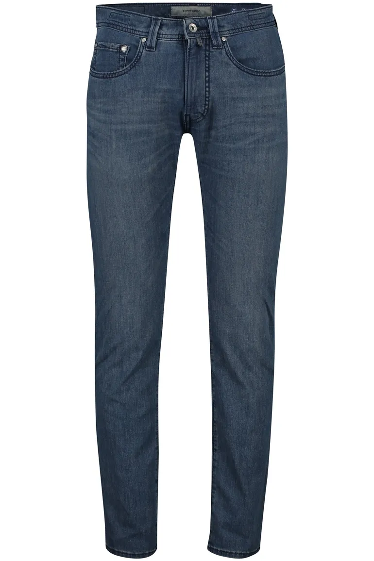 Pierre Cardin jeans blauw effen katoen Tapered Fit