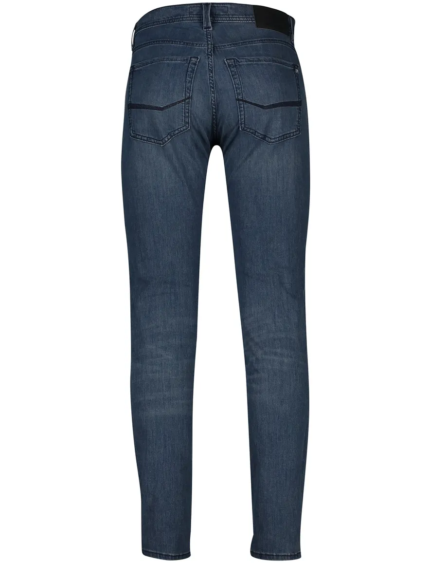 Pierre Cardin jeans blauw effen katoen Lyon Tapered Fit